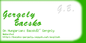 gergely bacsko business card